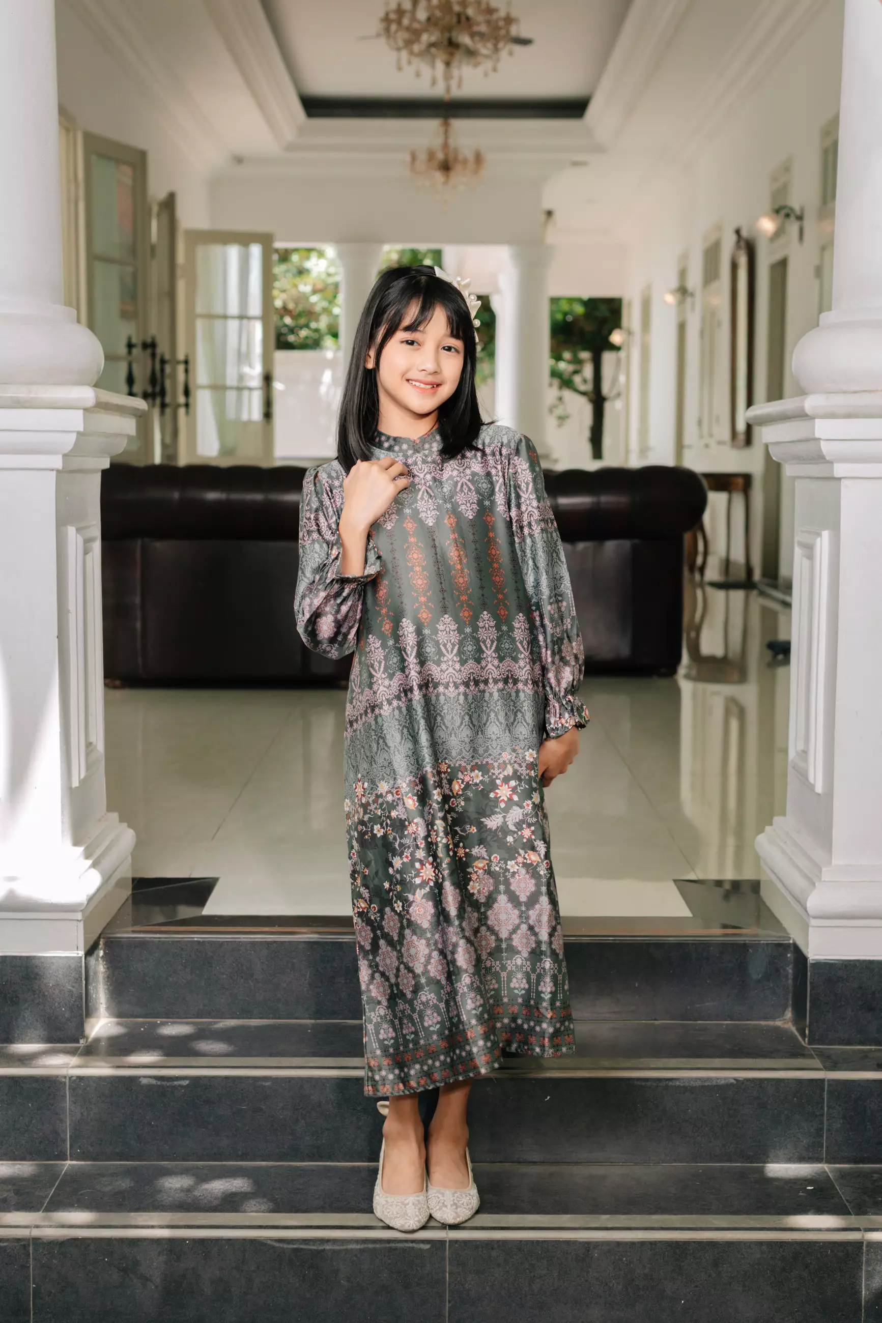 Almeera Emerald Green Gamis Wanita Dress Anak