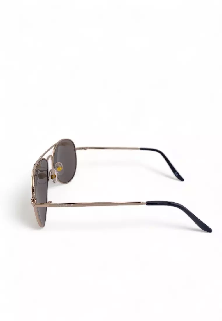 Men's Aviator Frame Gold Metal UV Protection Sunglasses SUN1080905