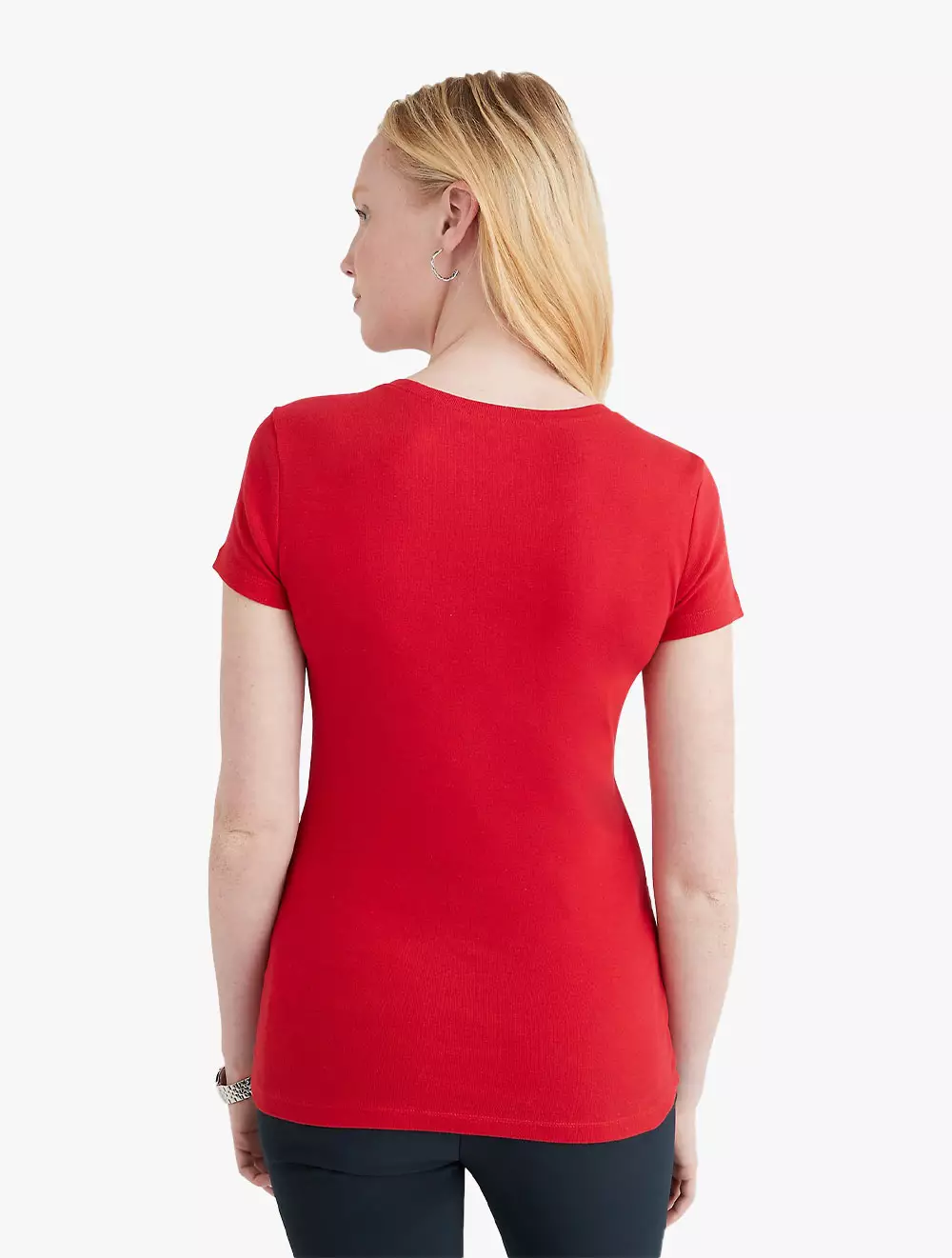 TOMMY HILFIGER - ESSENTIAL FAVORITE CREWNECK T-SHIRT - Red - red