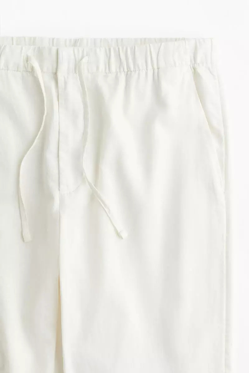 Regular Fit Linen-blend trousers
