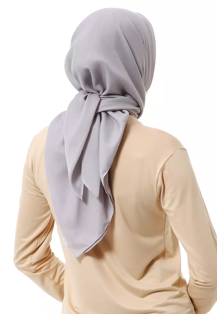 Vierra Jilbab Segiempat Paris Polos Premium Best Style - Grey