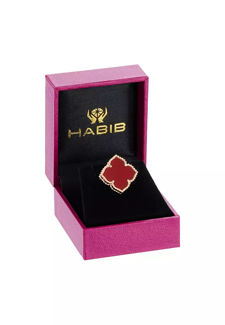 HABIB AL-ZAHRA | Carnelian Brooch in 750/18K Rose Gold 353561124(RG)-CARN