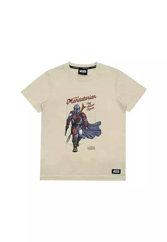 Star Wars Boys Mandalorian Toy Graphic T-Shirt