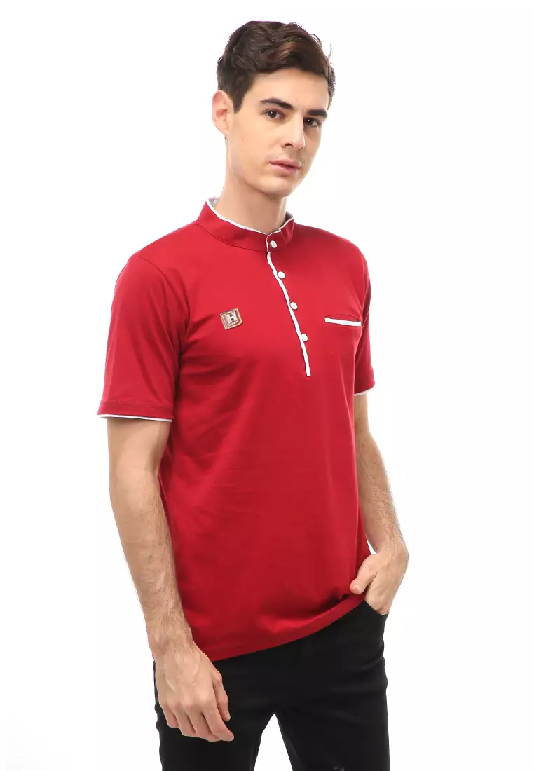 Jack Atasan Formal Pria T-Shirt Kaos Polo Kerah Sanghai Short Sleeve Material Cotton ORIGINAL