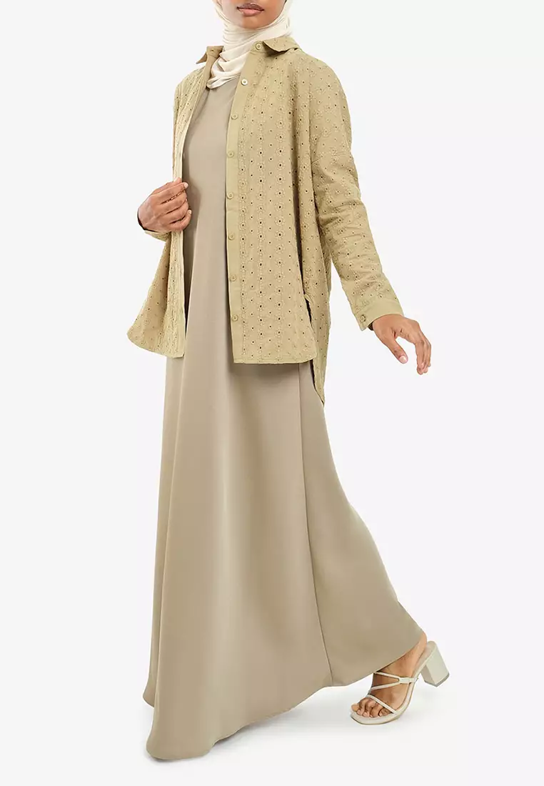 Zenab Sleeveless Satin Dress