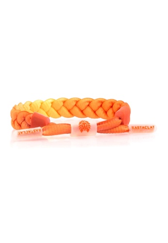 Rastaclat orange Braided Bracelet: Full Bright 9785CAC51CE16DGS_1
