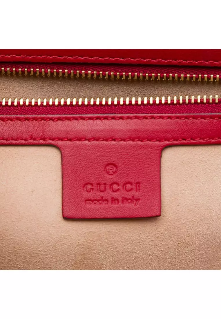 Pre-Loved Gucci Medium Gg Supreme Padlock Shoulder Bag
