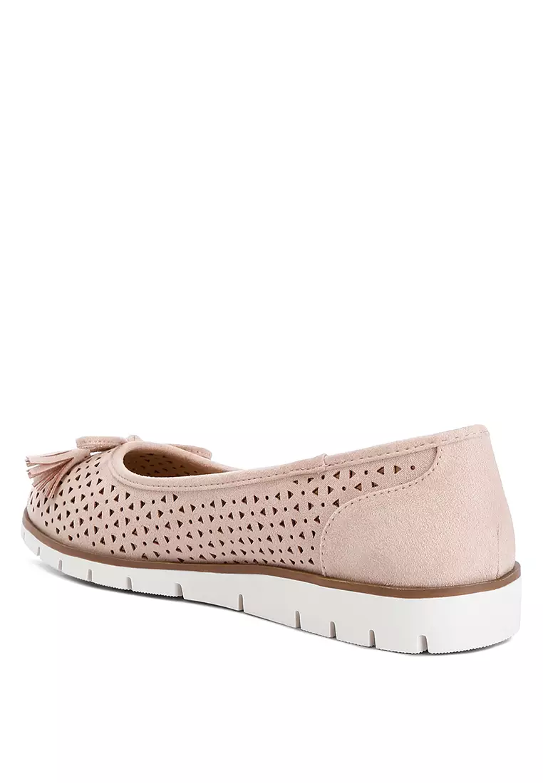 Balerina Kulit Berlubang Blush