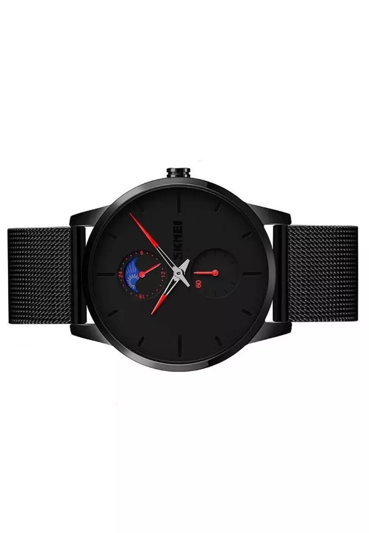 Jam Tangan Casual Analog Pria Strap Tali Material Stainless Steel EL23 ORIGINAL