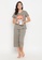 Clovia grey Clovia Fox Emoji Print Top & Solid Capri Set in Ash Grey - 100% Cotton EFE5DAA6249EA1GS_5