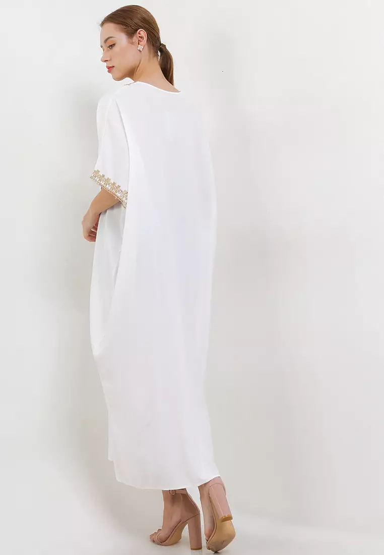 Gold Color Lace Rayon Kaftan