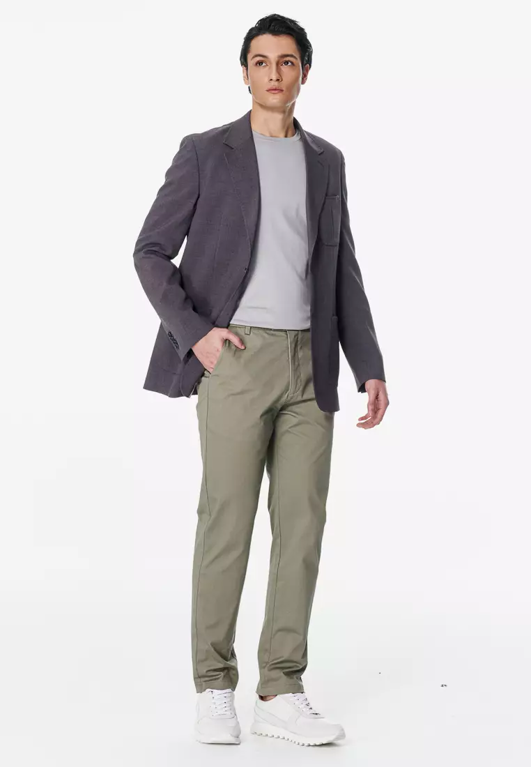 Light Grey Mercerized Cotton Crewneck T-Shirt