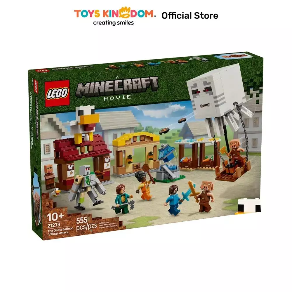 LEGO A MINECRAFT MOVIE THE GHAST BALLOON VILLAGE ATTACK SET 555 PCS 21273 - MIX