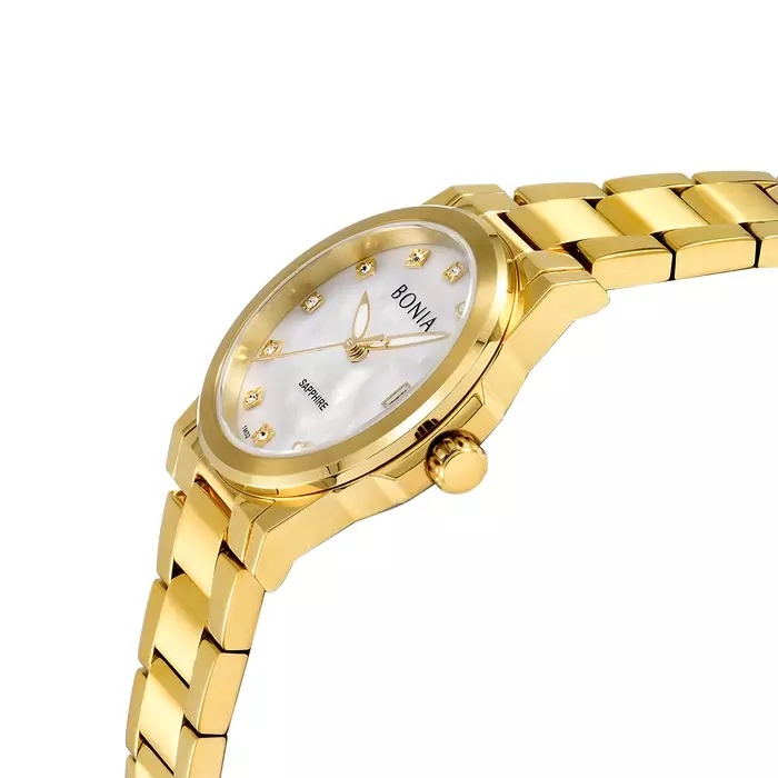 Jam Tangan Wanita Bonia Elegance White Dial Analog B10831-2257 Original