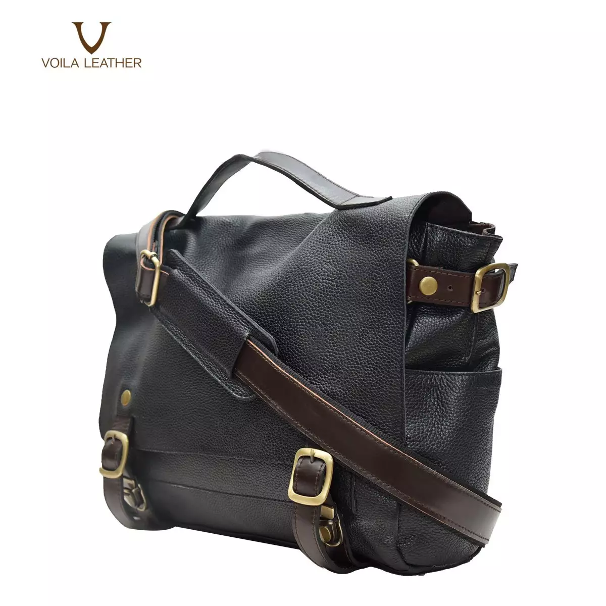 Messenger Bag Kulit Voila Collin Black