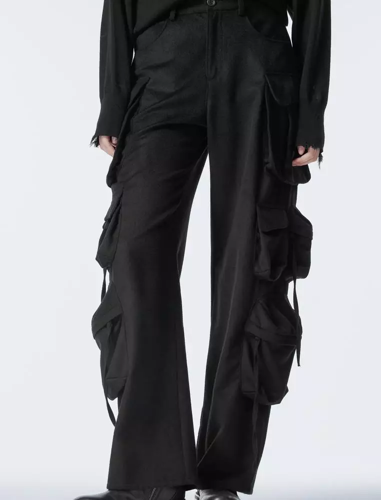 Cashmere Wool Tweed Work Pants