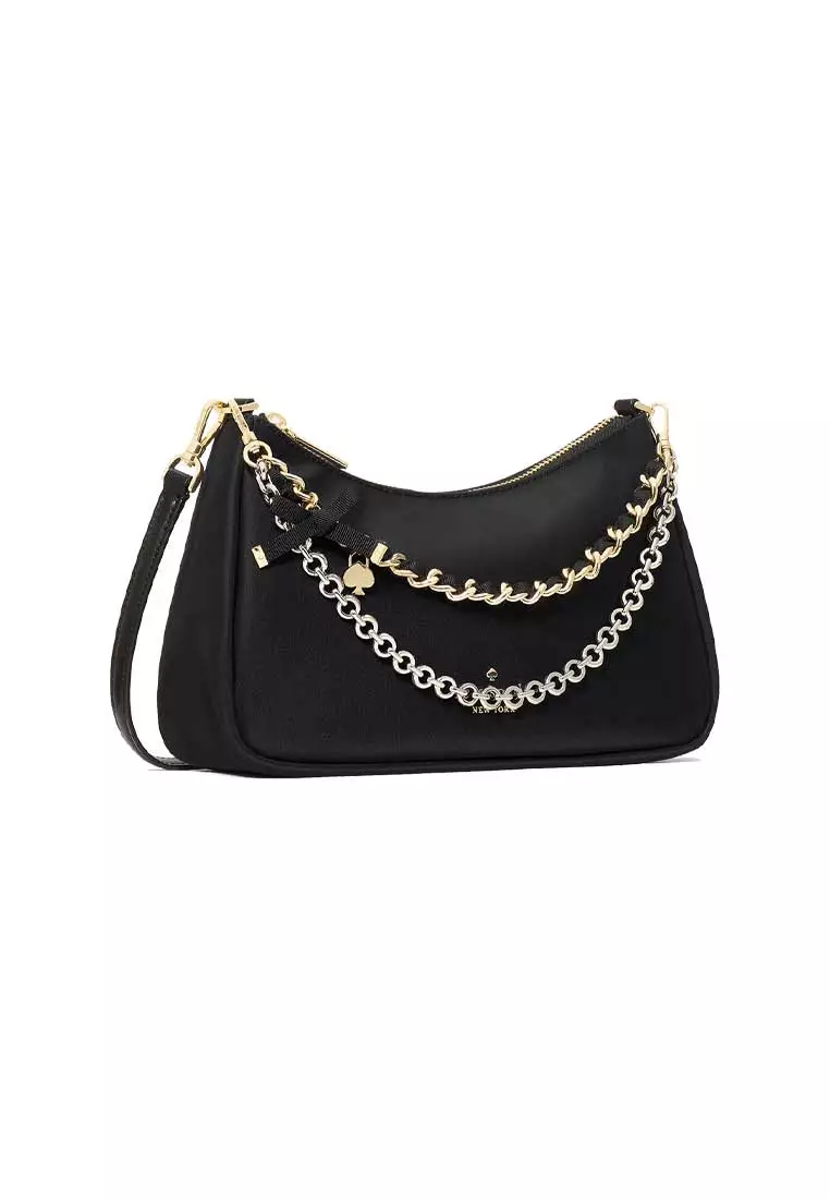 Margot Nylon Convertible Crossbody Bag Black KN256