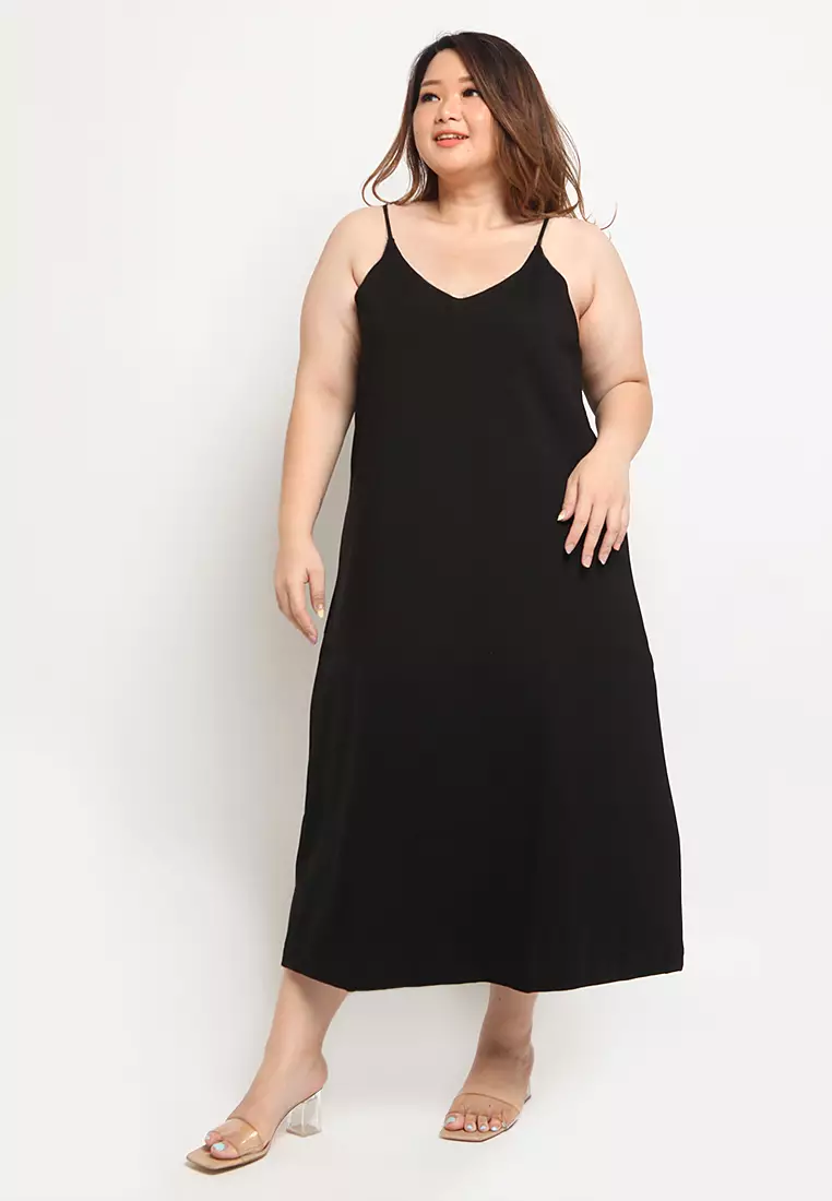 Plus Size Slip Dress Elizabeth Black