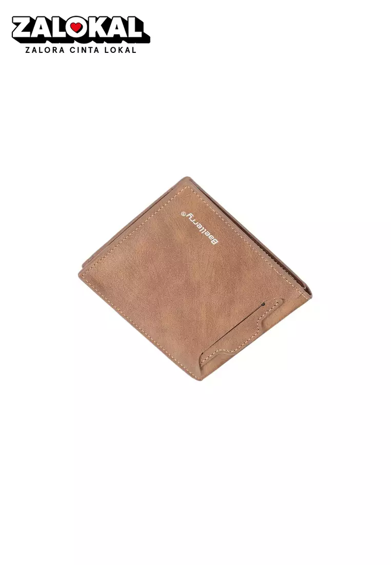 Dompet Lipat Pria Model Lipat Halus PU Leather Quality Premium Original