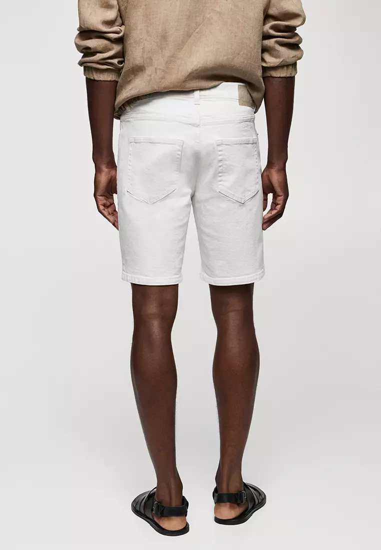 Regular Fit Denim Bermuda Shorts