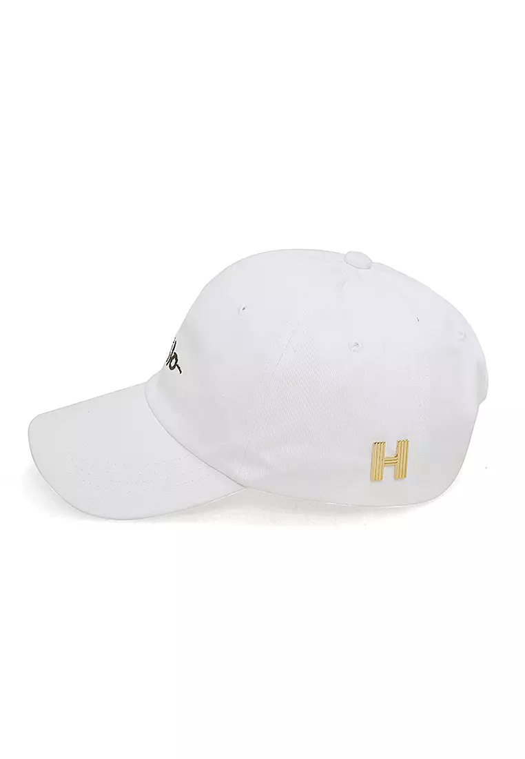 Drsh Topi Cap Snapback Baseball Unisex Sporty Resizable Strap Material Cotton ORIGINAL - White
