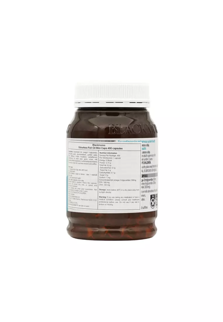 BLACKMORES Odourless Fish Oil Mini Caps (400capsules)