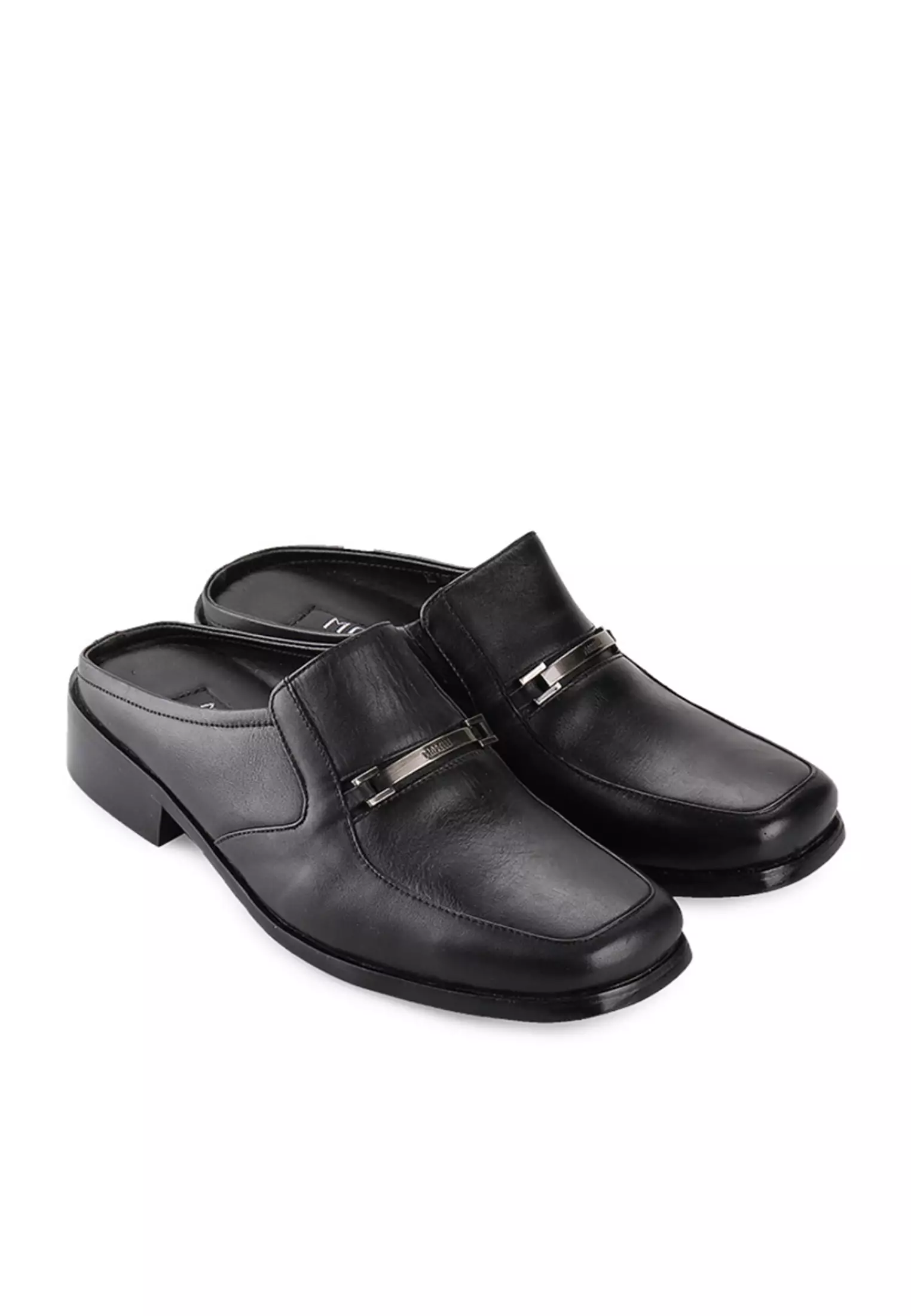 Sepatu sandal slop pria kulit asli - Robert