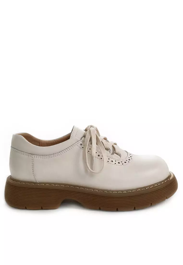 White leather on sale oxford shoes
