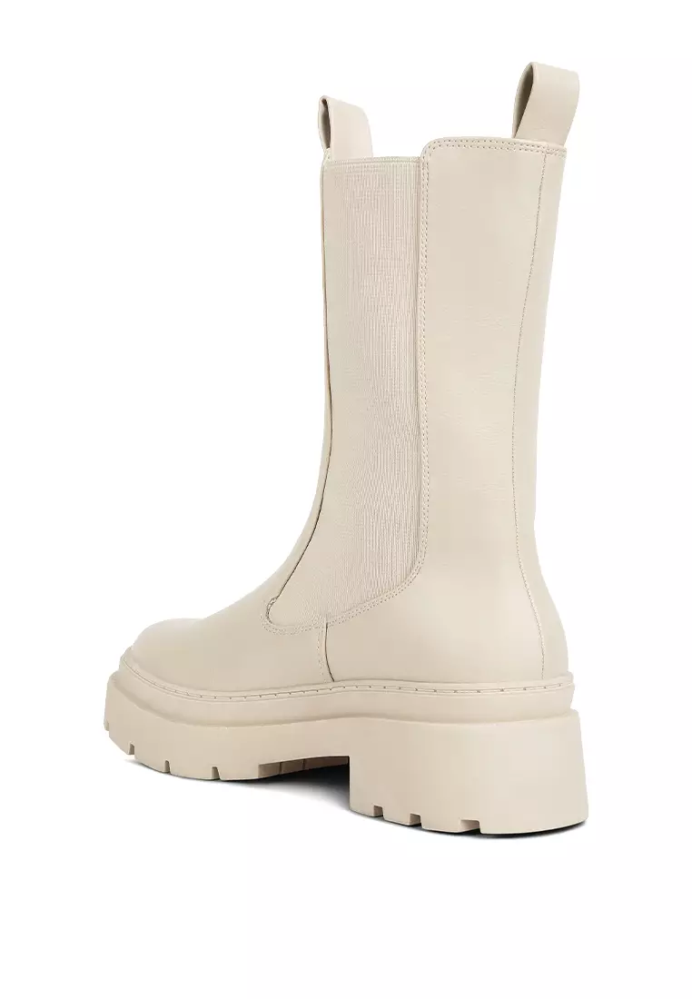 Off White Elasticated Gussets Lug Sole Boots