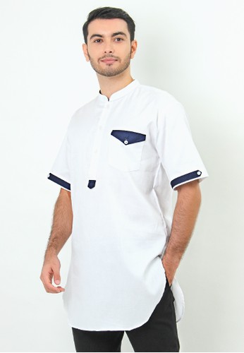 Jual Nextup Baju Koko Kurta Nextup Lengan Pendek 1299 Putih Original Zalora Indonesia