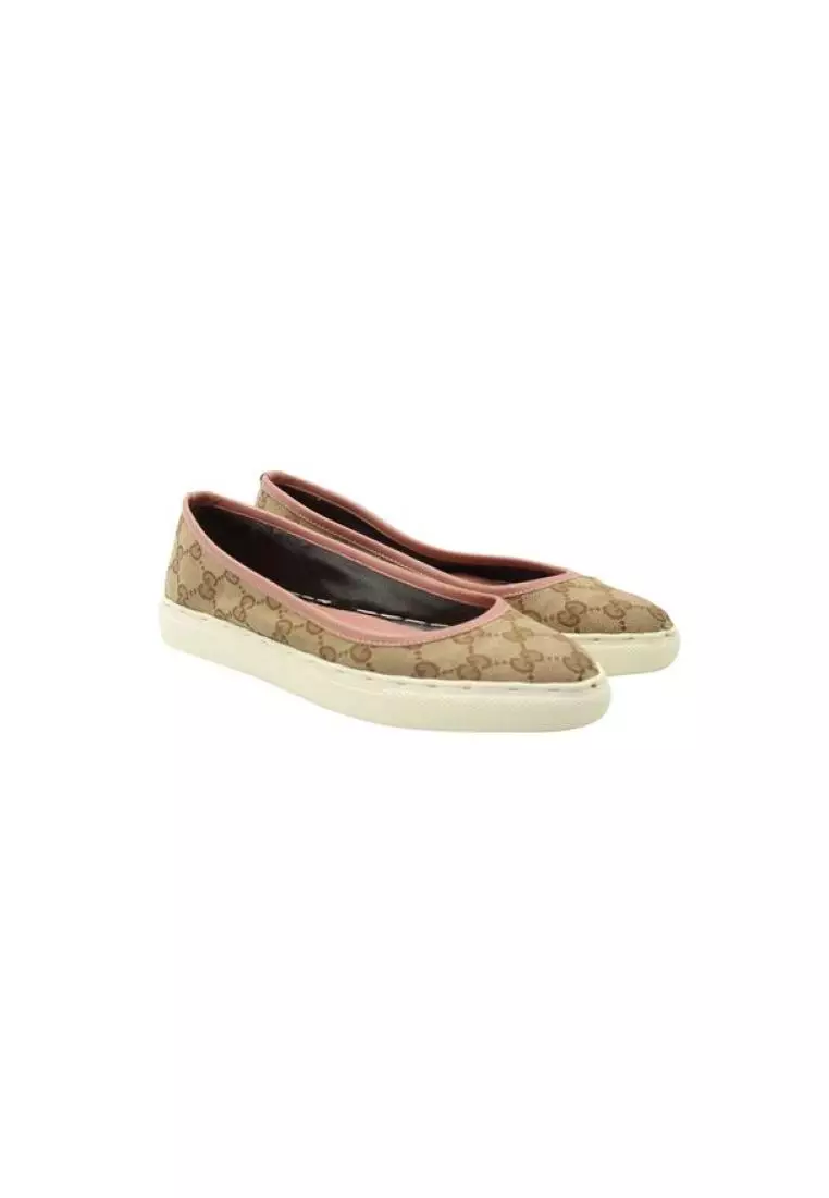 Gucci monogram ballet on sale flats