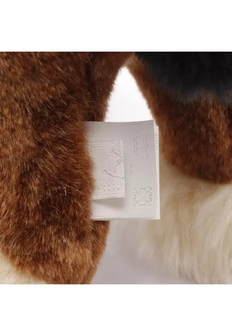 Pre-Loved Hermès Elmy PPM stuffed toy interior suede Brown ivory black