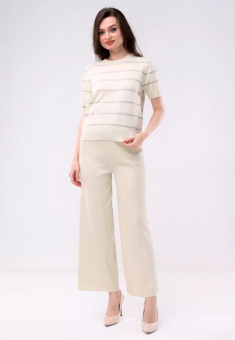 Ladies Knitted 2 In 1 Blouse & Pants