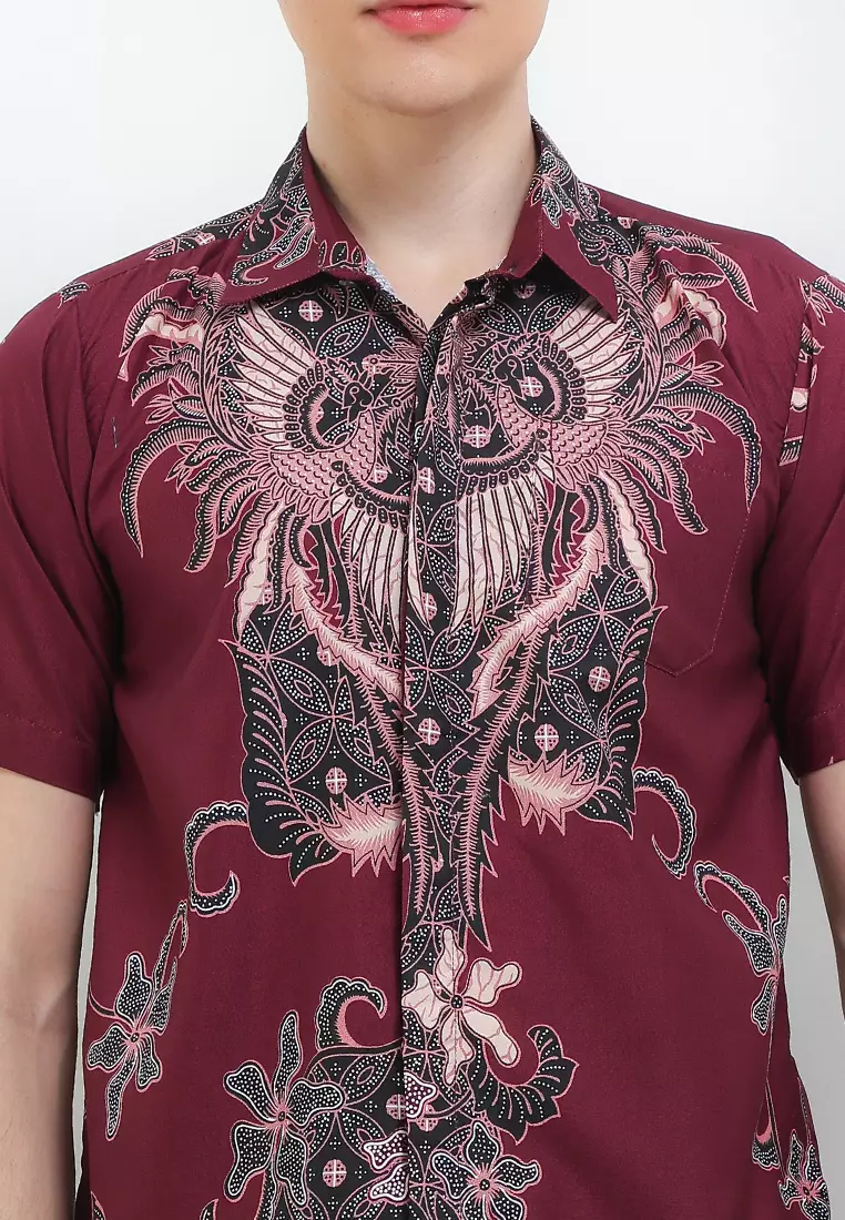 Kawiswara Kemeja Batik Exclusive Premium Pria Casual Modern Lengan Pendek