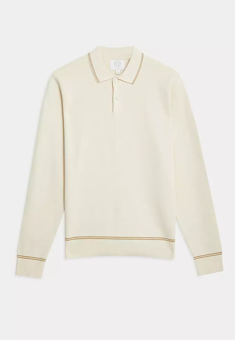 Sam - T-shirt col rond beige en coton Supima® pour homme
