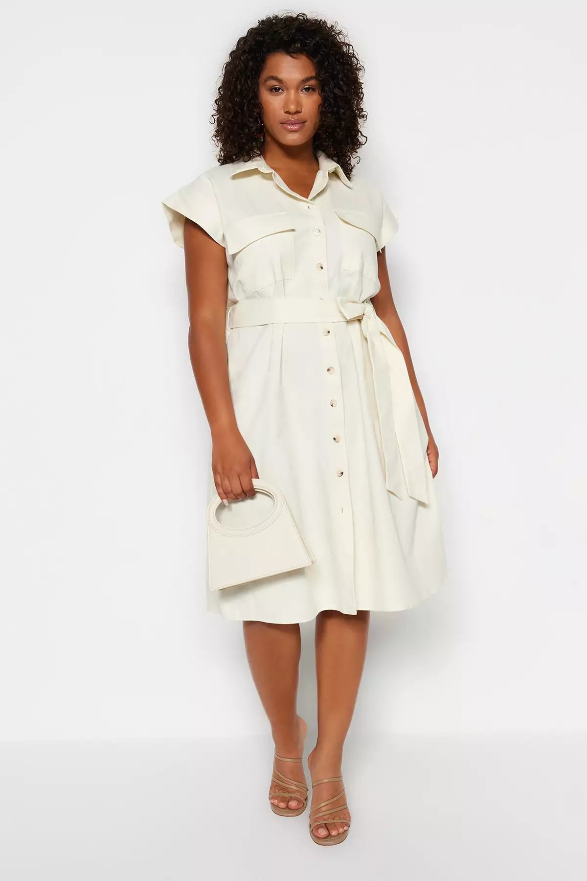 Zalora button cheap down dress