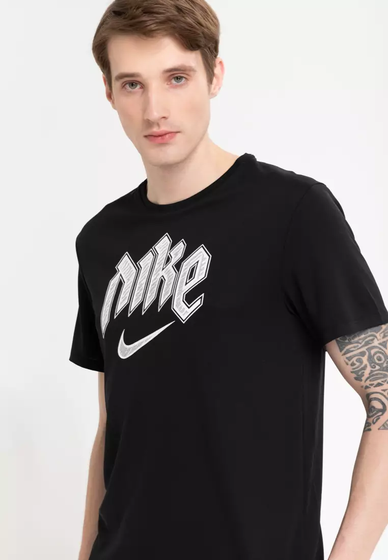 NIKE RUNNING Run Division Logo-Print Cotton-Blend Dri-FIT T-Shirt