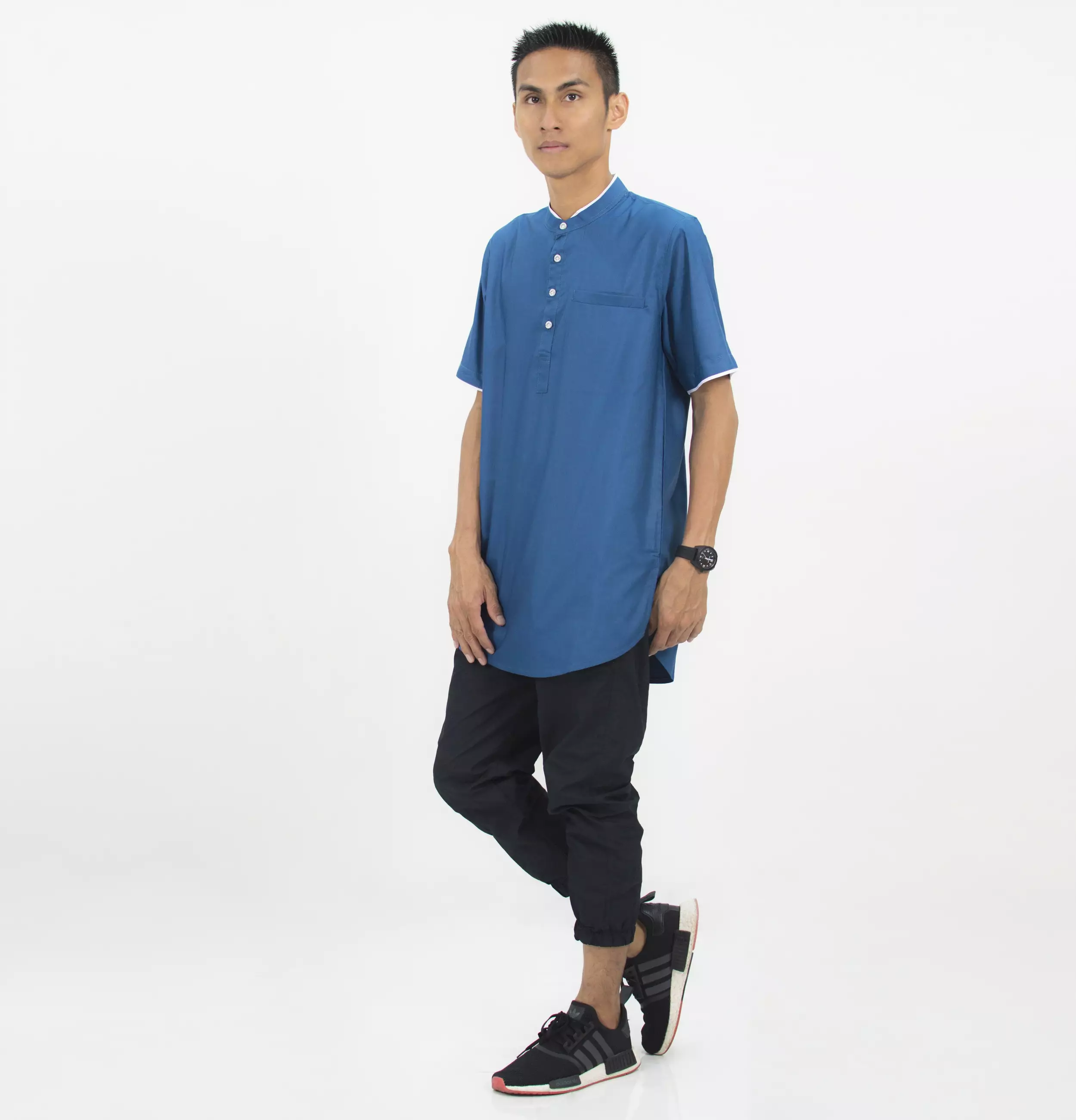 JAMIL Kemeja Koko Lengan Pendk Baju Koko Lengan Pendek Kurta Kemeja Kurta Pakistan - INDIGO