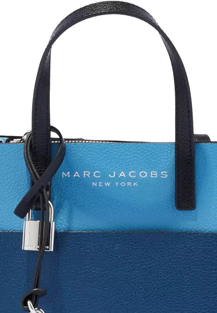 Mini Grind Colorblock Leather Tote Bag in Blue Heaven Multi M0016132