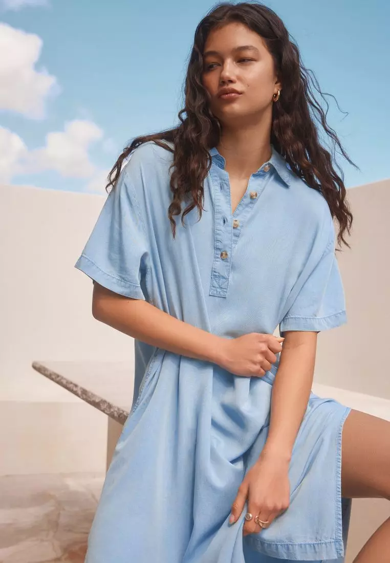 Lightweight TENCEL™ Denim Maxi Dress