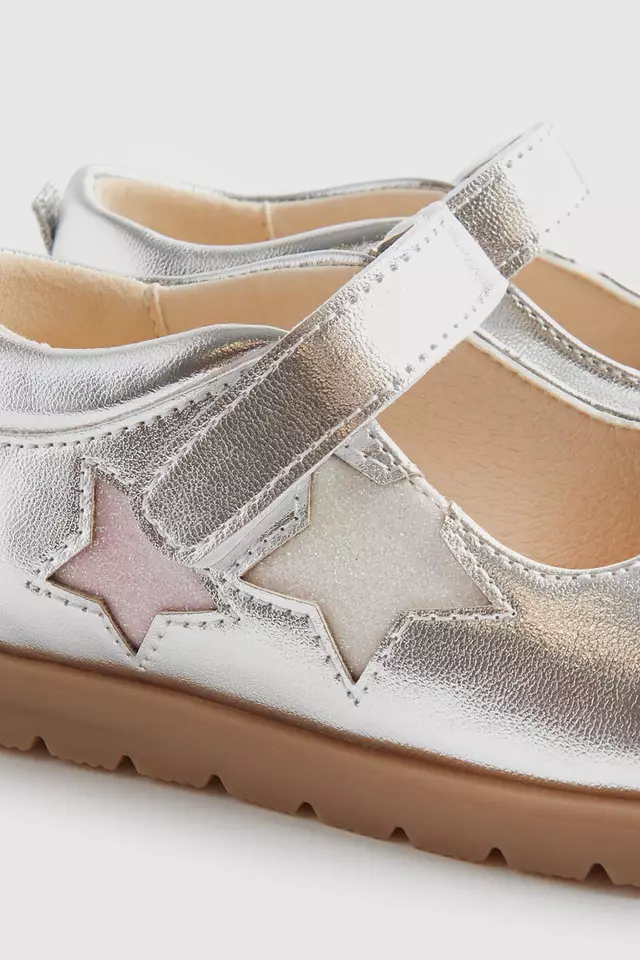Mothercare Silver Star Shoes - Sepatu Anak Perempuan (Silver)