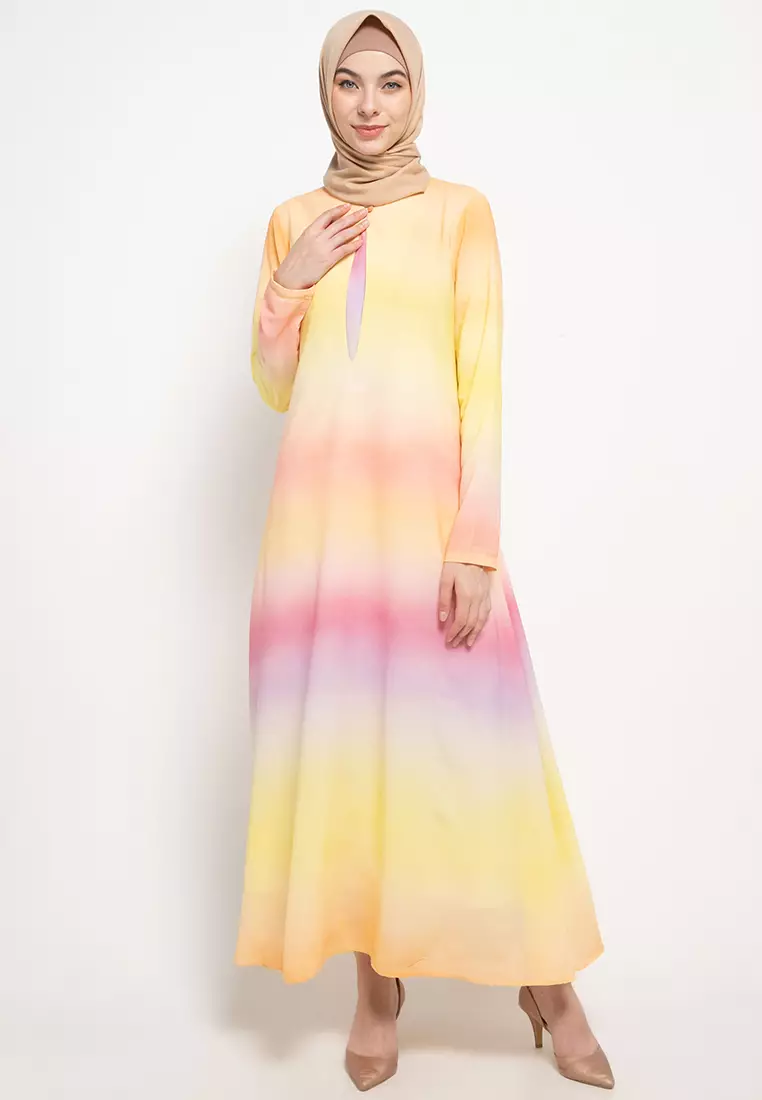 Freda Maxi Dress Shaded Dress In Orange