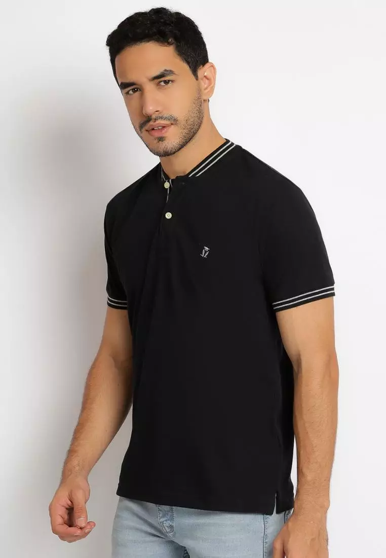 Matsuda Kaos Henley Pique Hino