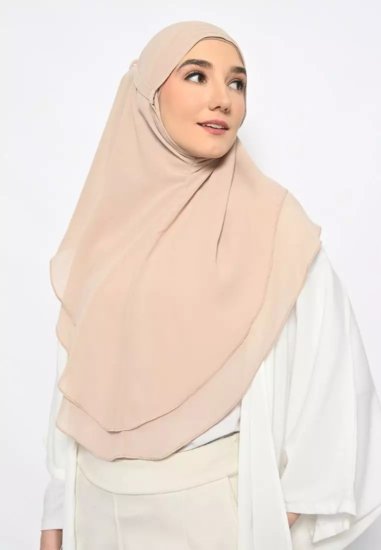 Bergo Khimar Azzura Seashell