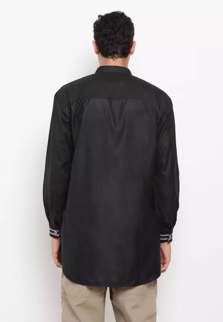 Zayidan Baju Koko Gamis Muslim Pria Wahab - Hitam