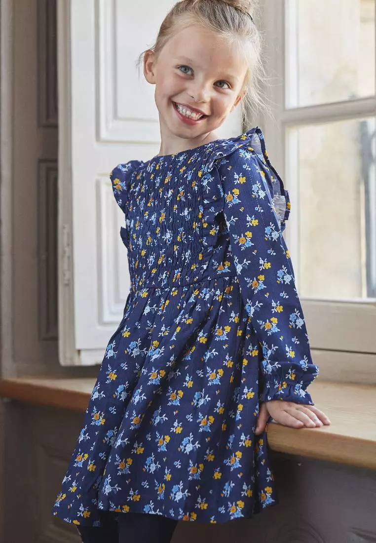 Navy Floral printed Dress