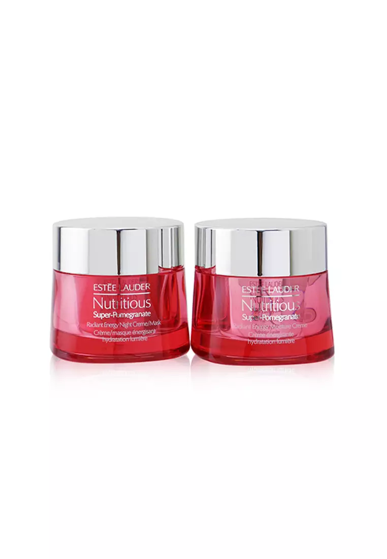 Estee Lauder - Nutritious Super-Pomegranate Day & Night Radiance Set: Moisture Creme 50ml+ Night Creme/Mask 50ml 2pcs