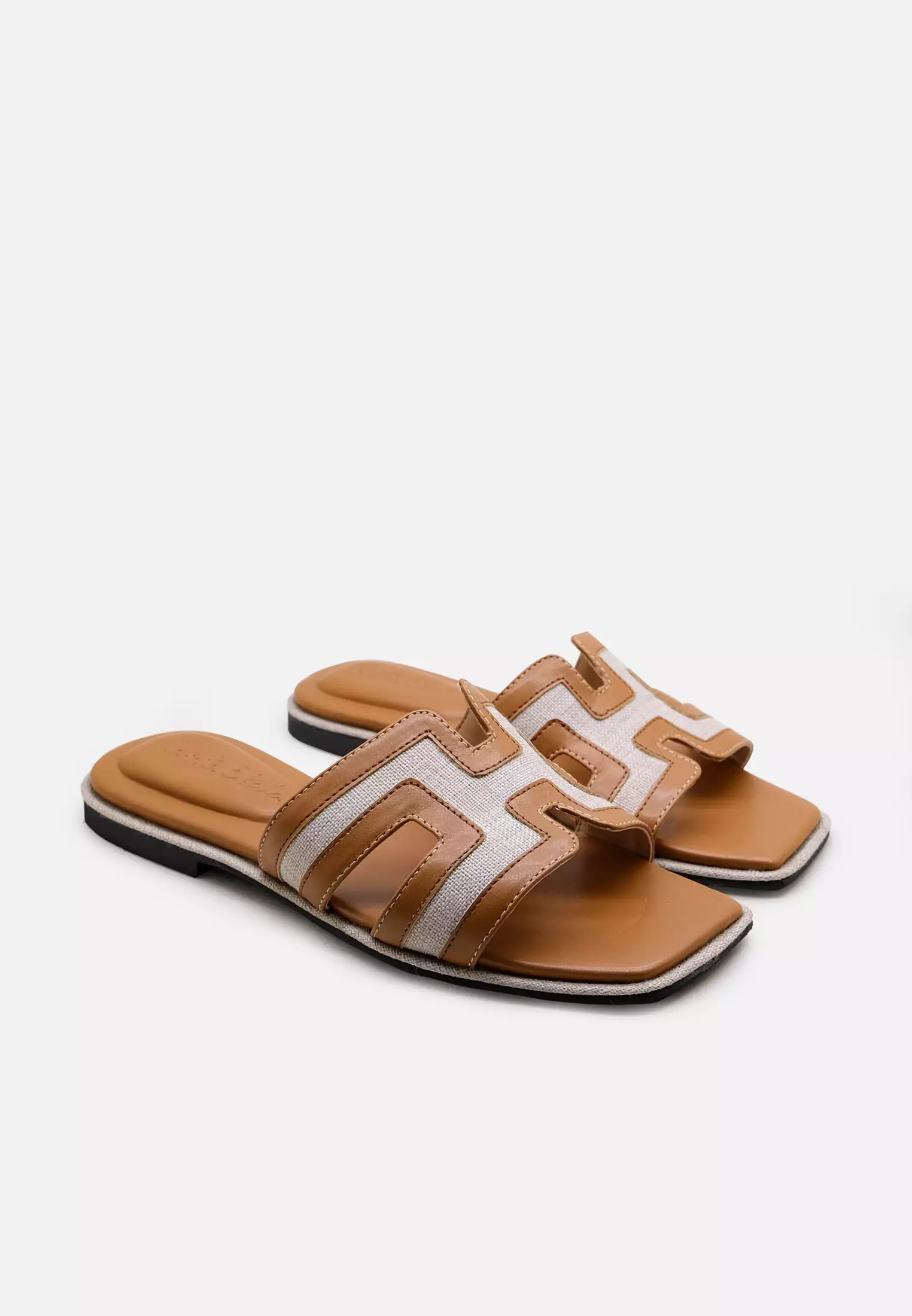Harper Sandal Flat Slides Canvas Wanita