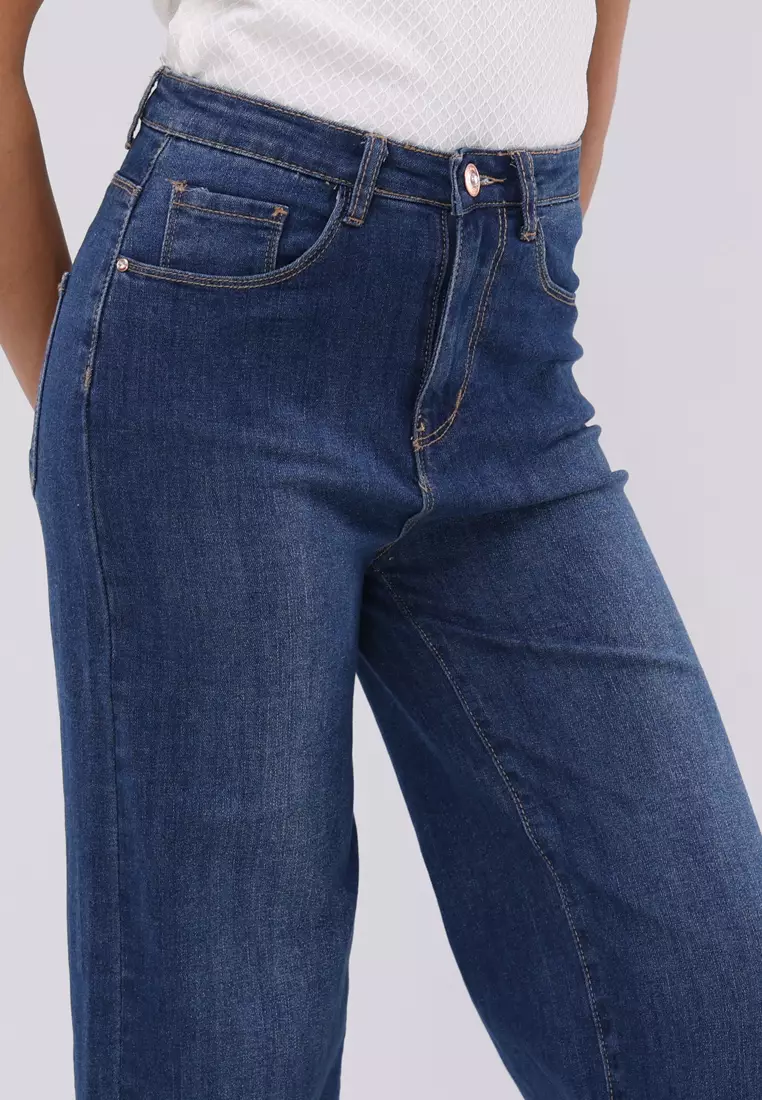 Denim Wide Leg Pants