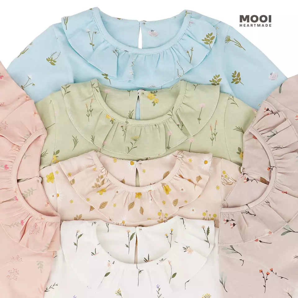 Mooi Atasan Anak Perempuan Erica Ruffle Top V1 - Dusty Pink